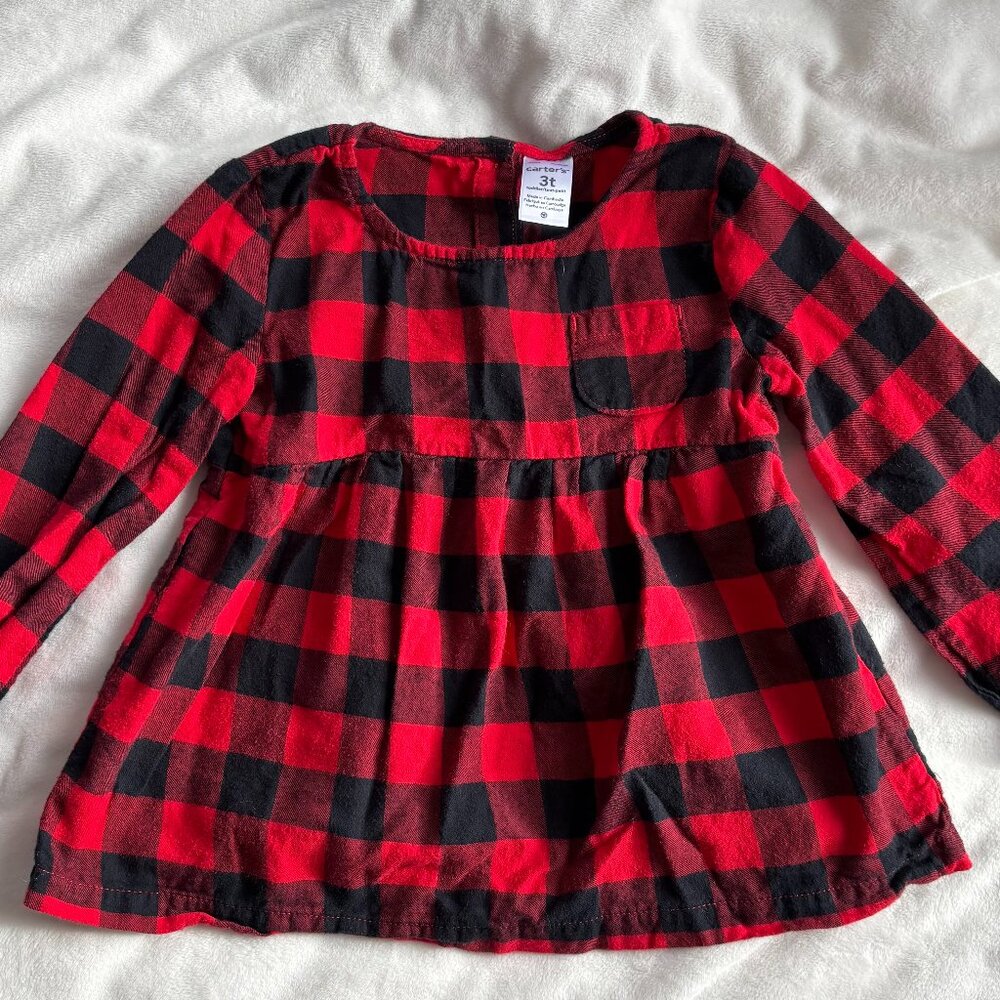 Carter's Toddler girl plaid shirt